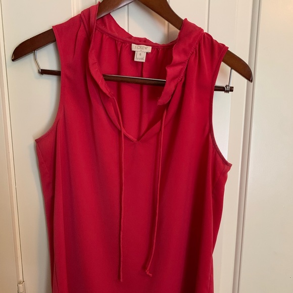 Jcrew pink ruffle collar blouse. Size 6. - Picture 1 of 3